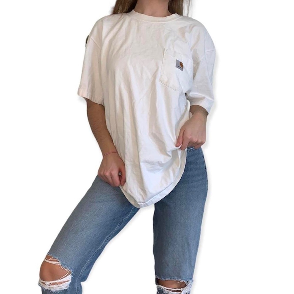 White Carhartt tee shirt